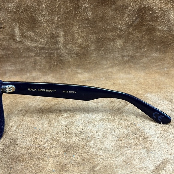 Italia Independent Black Velvet Trimmed Sunglasses - Picture 9 of 10